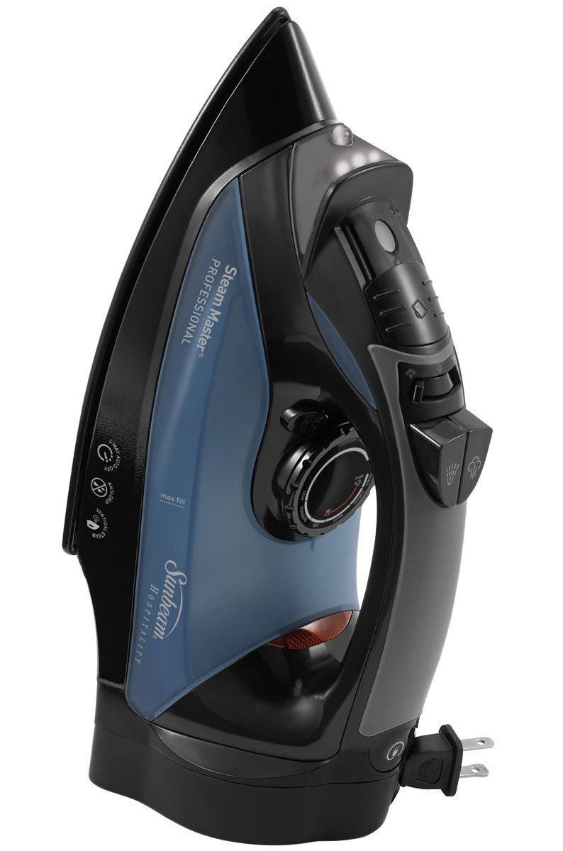 Sunbeam 4275-200 GreenSense SteamMaster Full Size Professional Iron with Retractable Cord and ClearView, Black