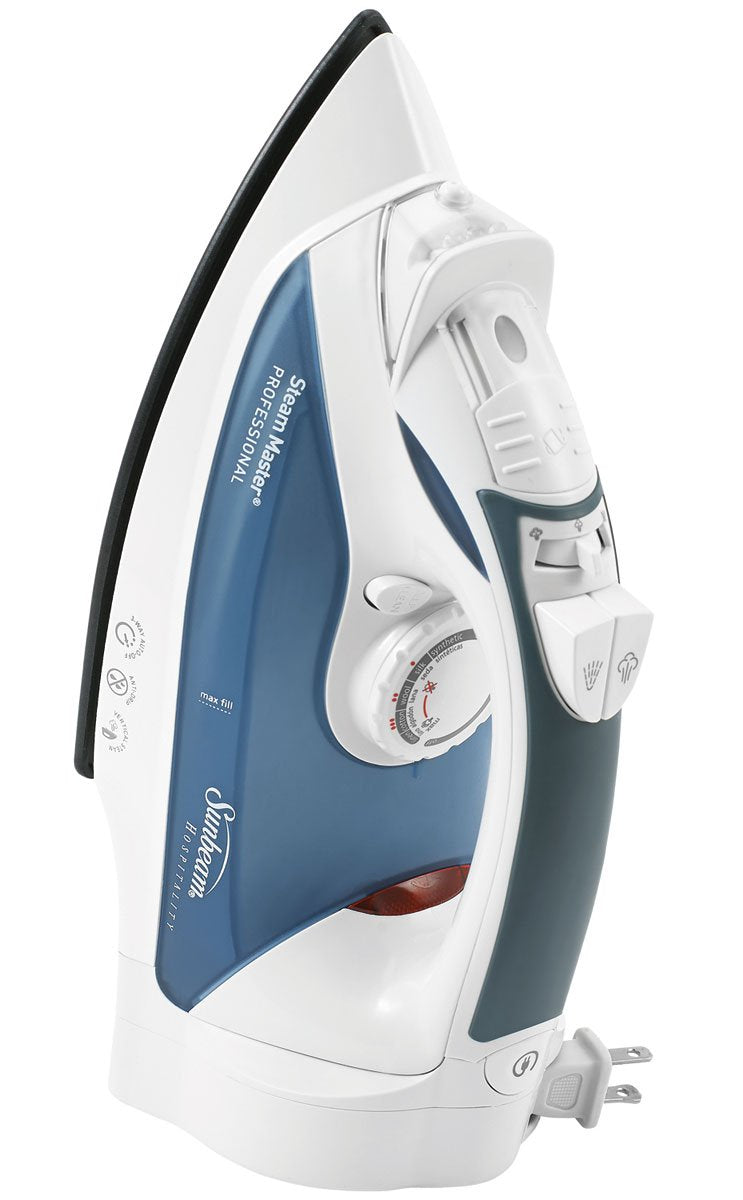 Sunbeam 4274-200 GreenSense SteamMaster Full Size Professional Iron with Retractable Cord and Clearview, White