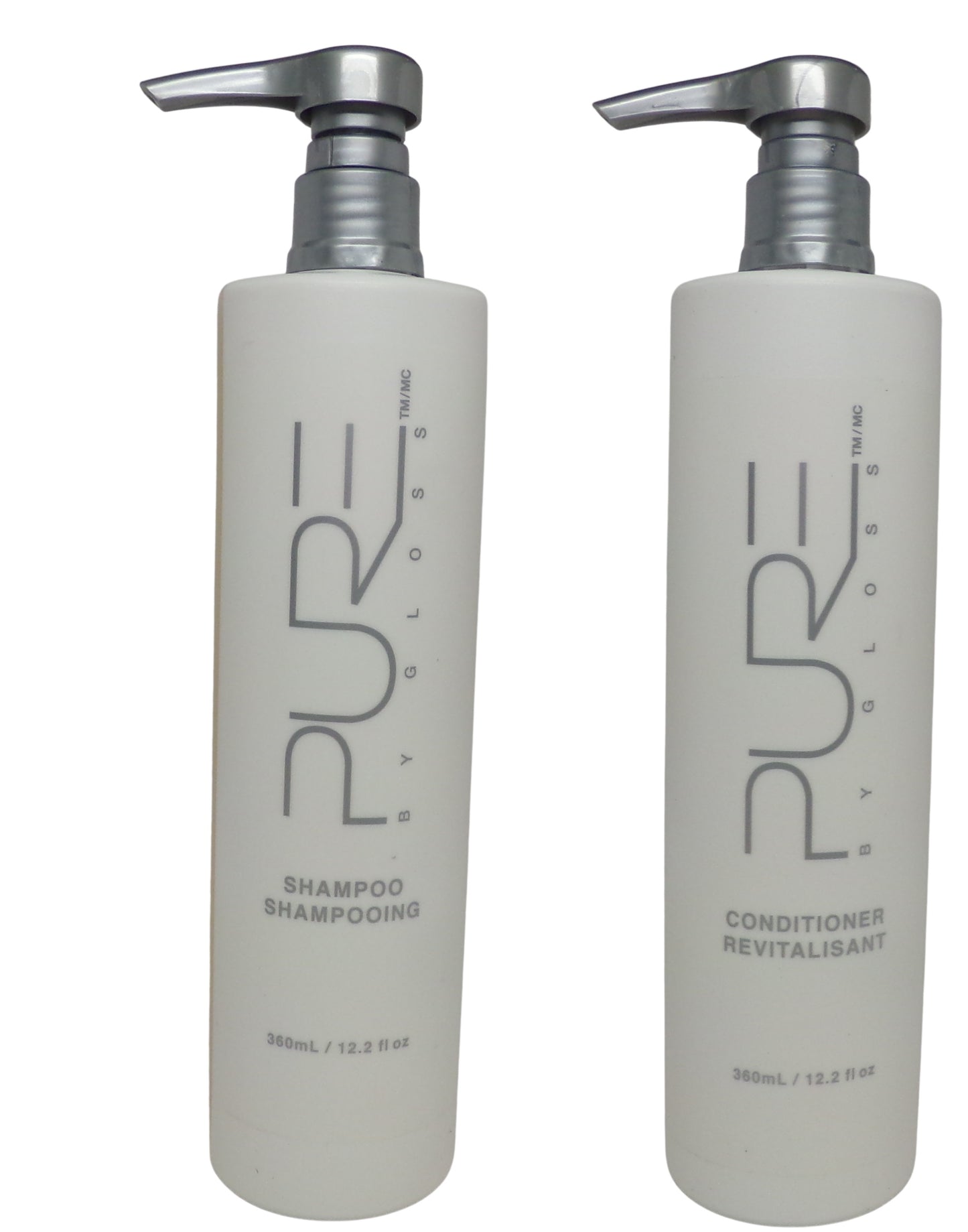 PURE by Gloss Shampoo and Conditioner Set of Two each 12.2oz Bottles