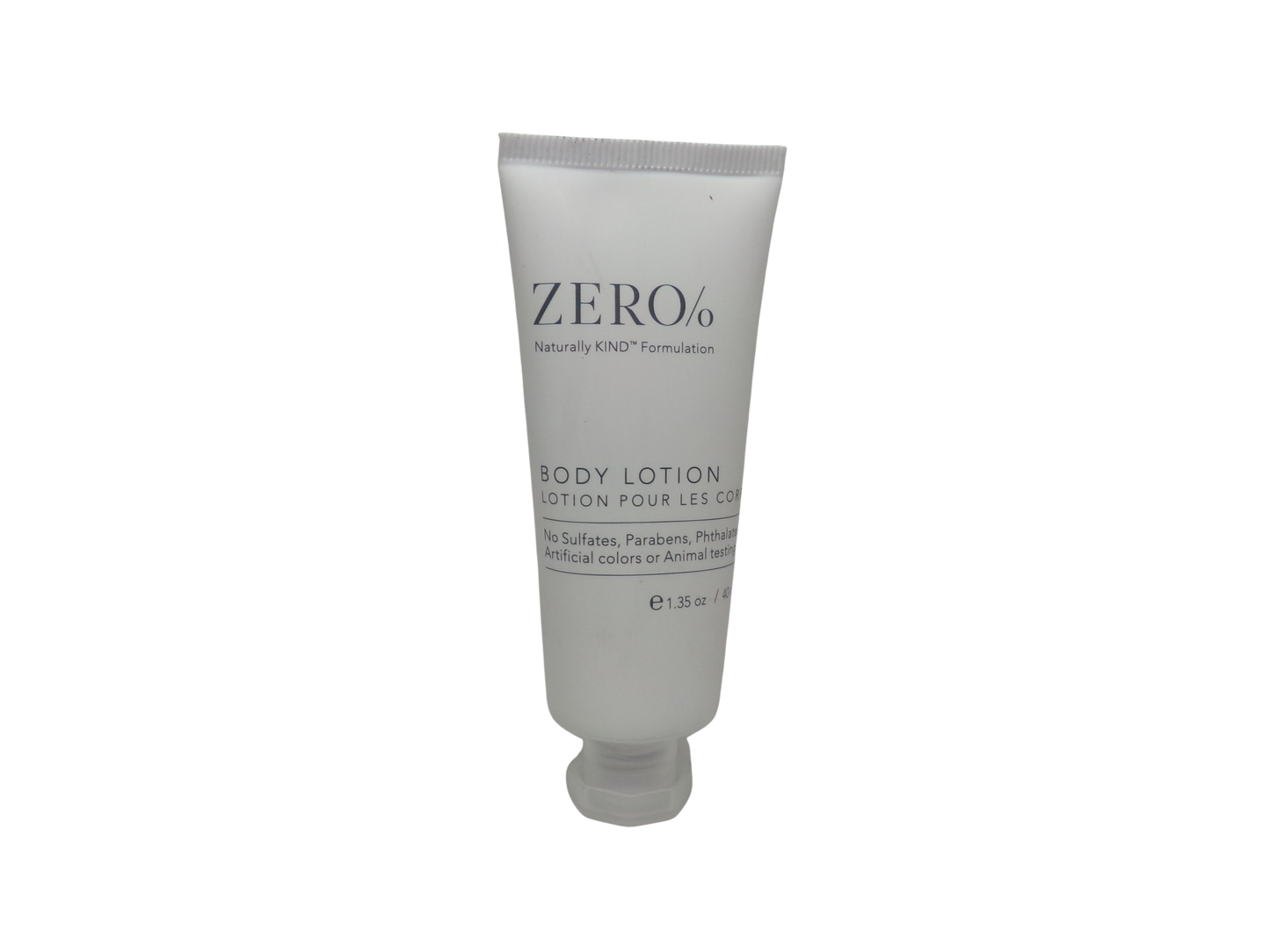 Zero% Body Lotion Lot of 18 each 1.35oz Bottles Total of 24.3oz