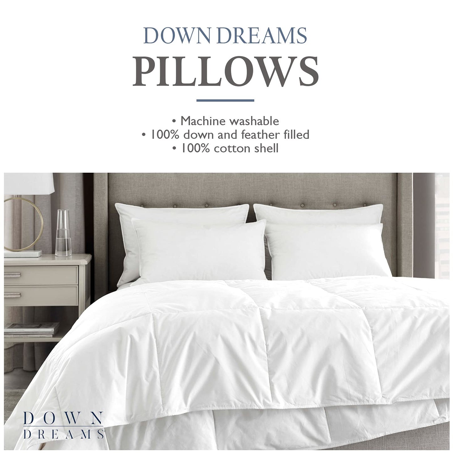 Down Dreams Manchester Mills Classic Firm Queen Pillows  2-Pack
