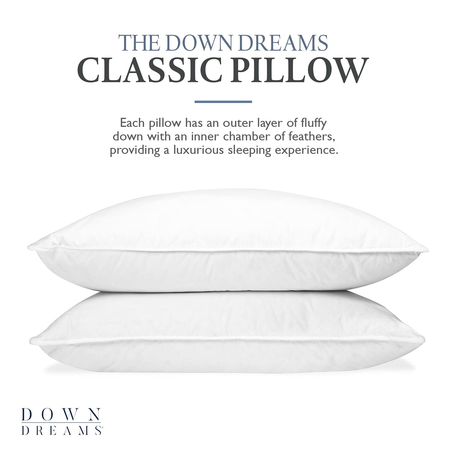Down Dreams Manchester Mills Classic Firm Queen Pillows  2-Pack