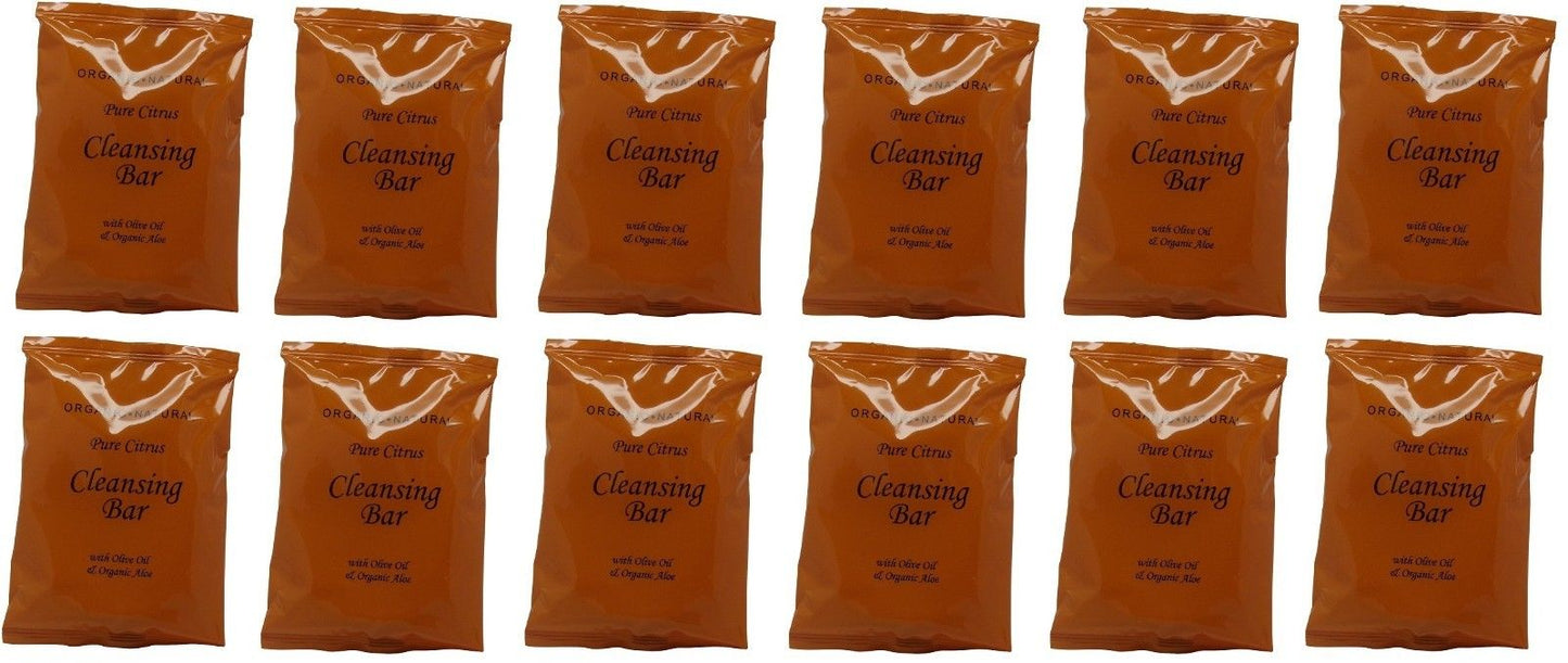 Terra Pure Wild Citrus Cleansing Soap Lot of 12 ea 0.75oz Bars Total of 9oz