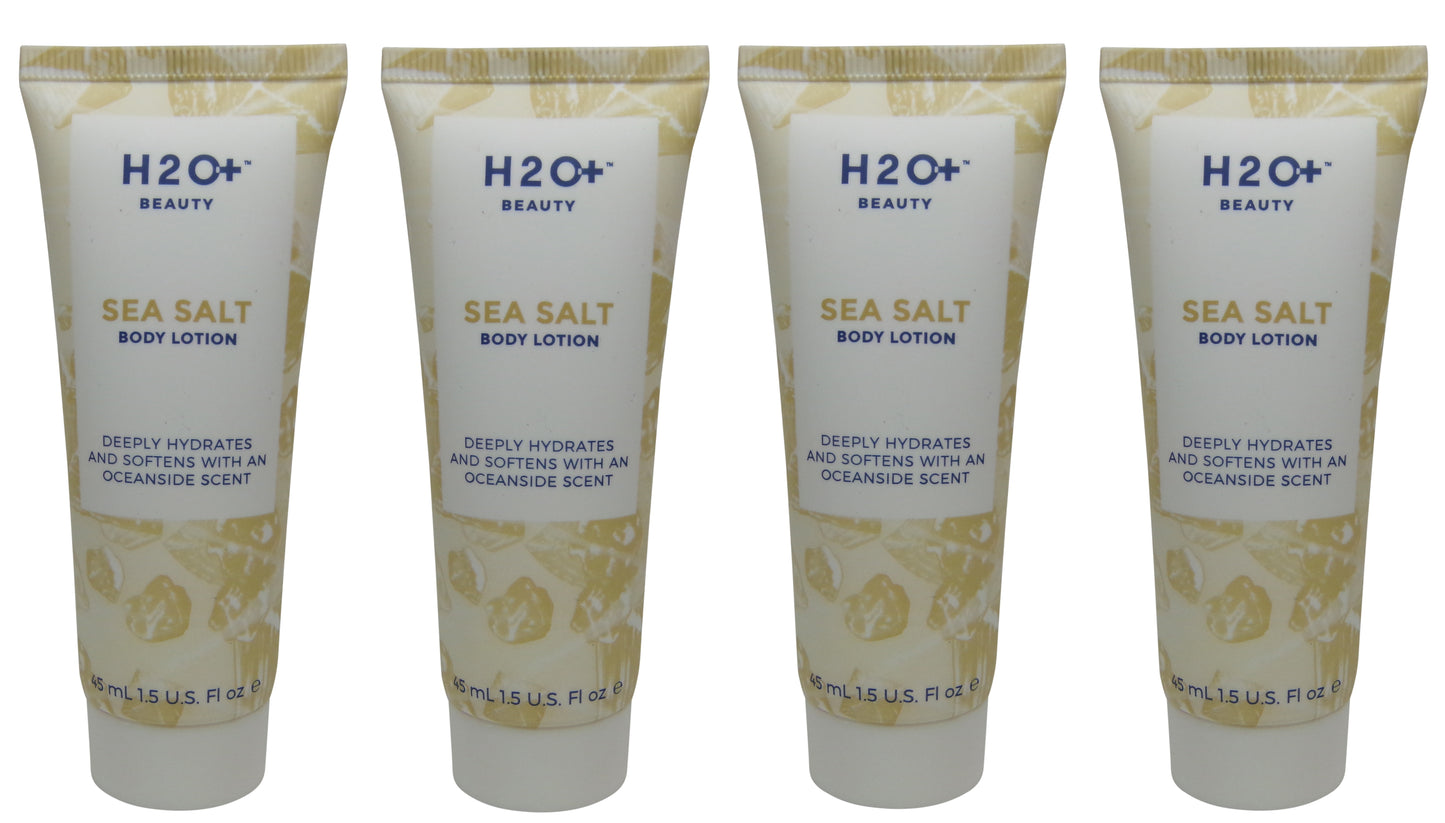 H2O Plus Sea Salt Body Lotion lot of 4 each 1.5oz bottles. Total of 6oz