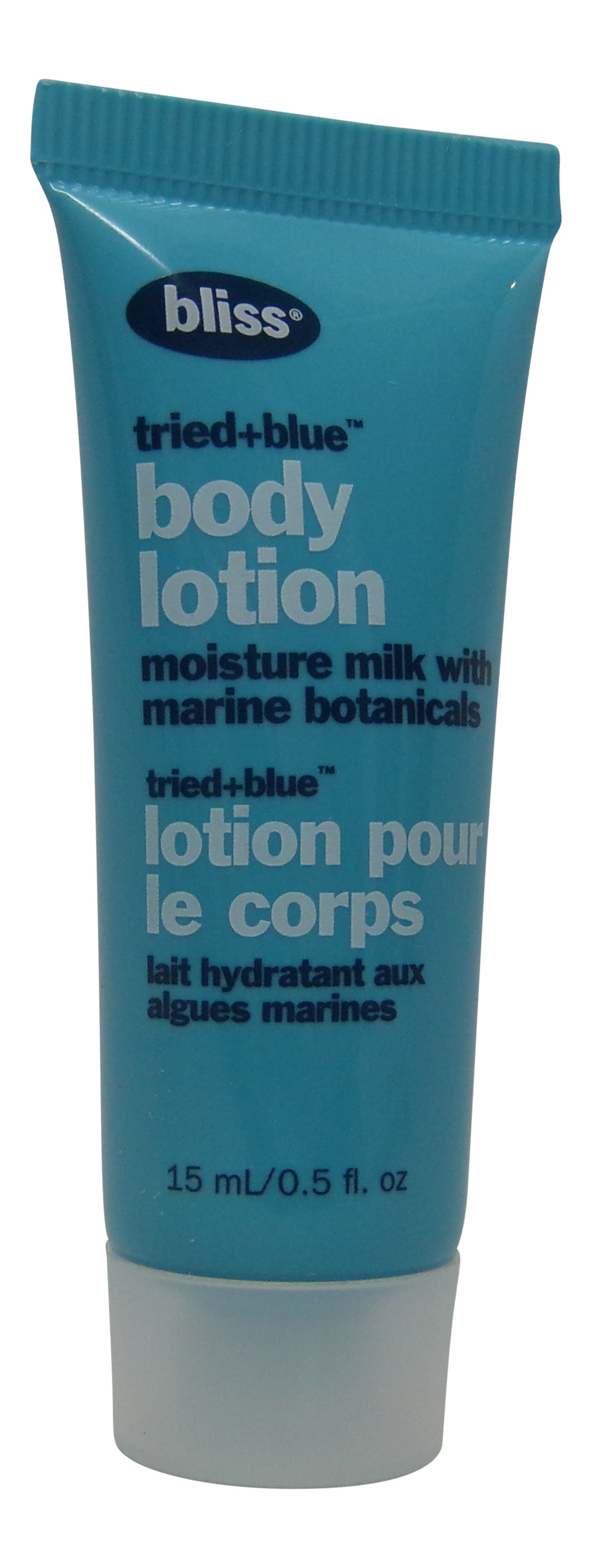 Bliss Tried & Blue Body Lotion Lot of 4 Each 0.5oz Bottles Total of 2oz