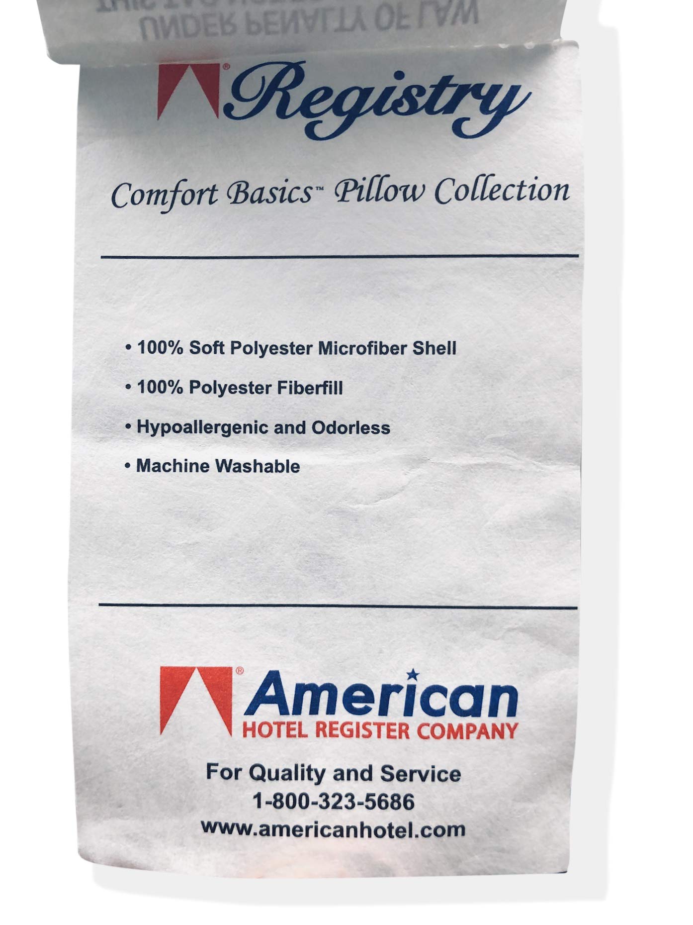 American Hotel Register - Registry Comfort Basics Pillow (2 Standard Pillows)
