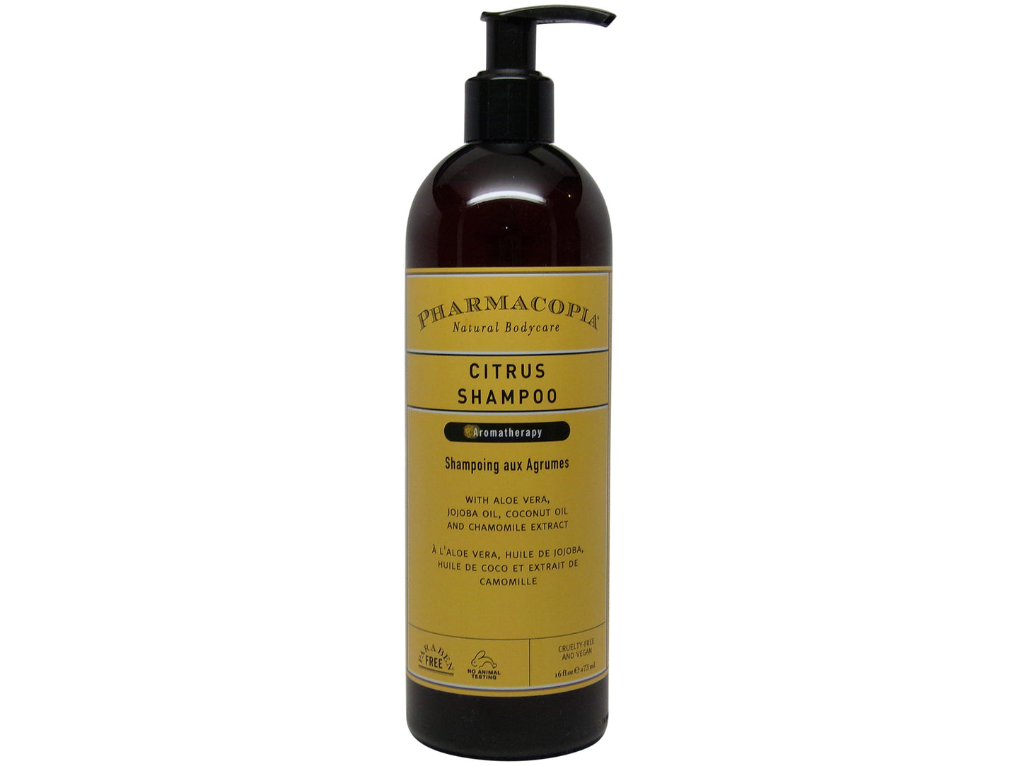Pharmacopia Citrus Shampoo Aromatherapy Hair Care with Natural & Organic Ingredients Vegan, Cruelty Free, Aromatic Shampoo, 16oz