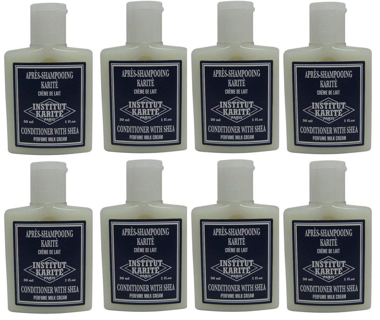 Institut Karite Shea Milk Cream Conditioner lot 8 Each 1oz bottles.Total of 8oz