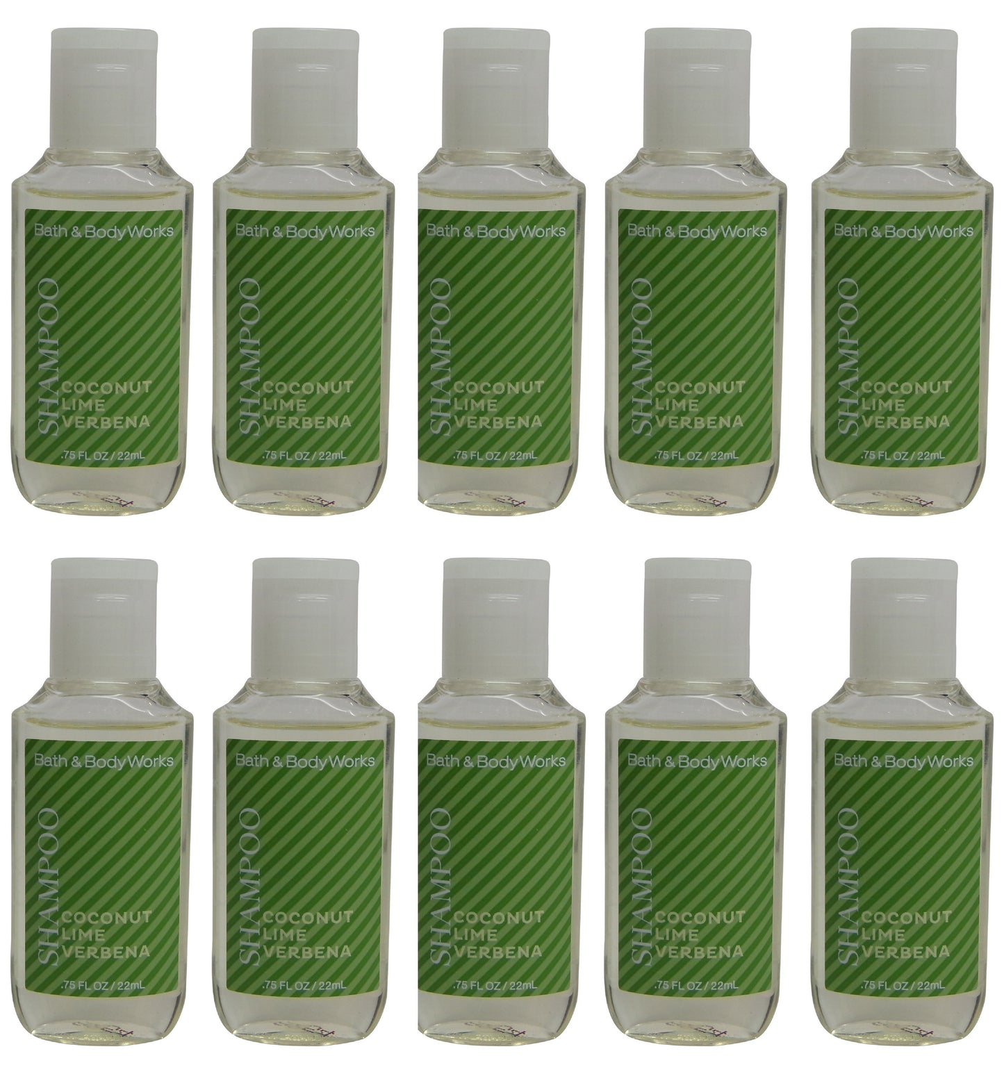 Bath and Body Works Coconut Lime Verbena Shampoo Lot of 10. Total of 7.5oz