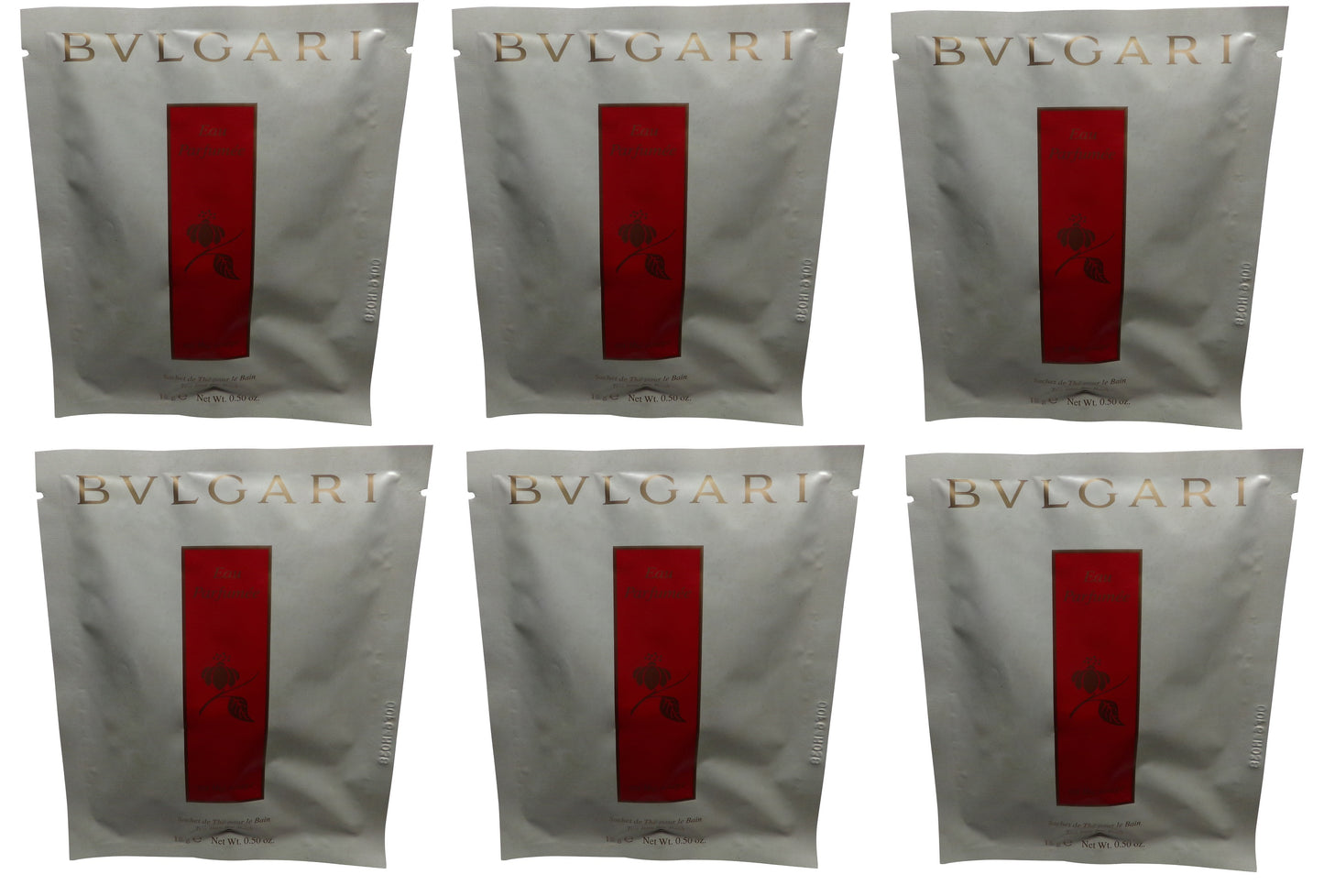 Bvlgari Eau Parfumee Au the Rouge (Red Tea) Tea Bag Lot of 6
