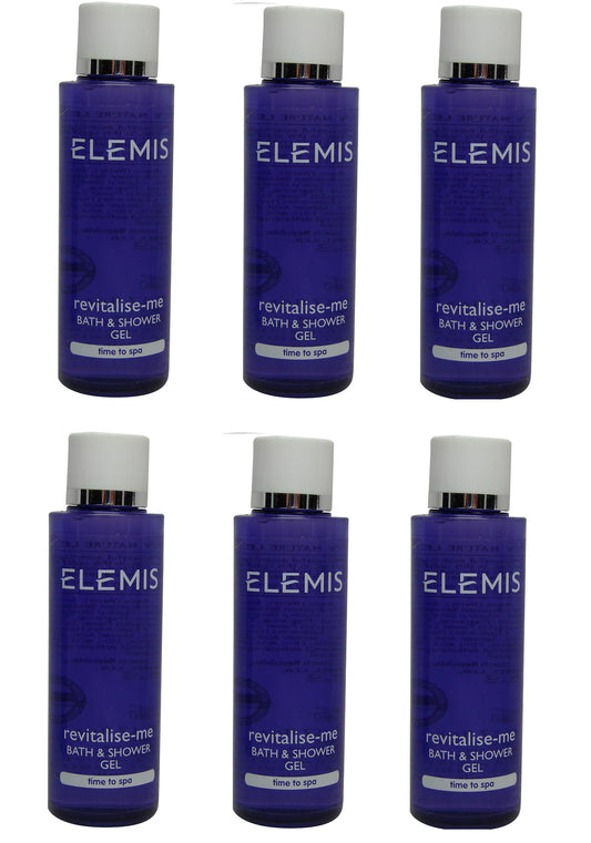 Elemis Revitalize Me Bath & Shower Gel lot of 6 Bottles each 1.7oz. Total of 10.2oz