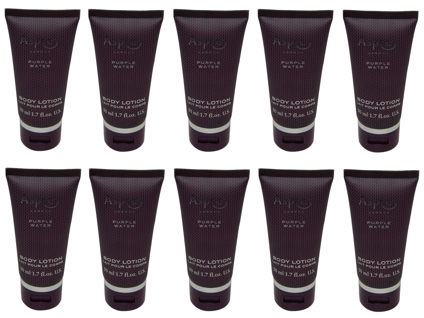 Asprey Purple Water Lotion lot of 10 each 1.7oz bottles Total of 17oz