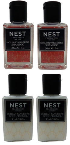 Nest Fragrances Sicilian Tangerine Shampoo & Conditioner lot of 4 (2 of each)
