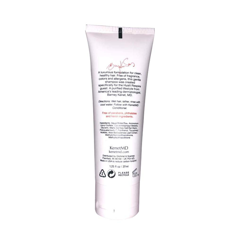 KenetMD Shampoo Hypoallergenic and Fragrance Free - Lot of 20 - Each 1.25 Oz - Total 25 Oz