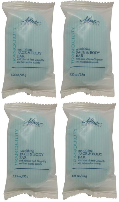 Blue Harmony Nourishing Face & Body Soap Lot of 4 Each 1oz Bars.
