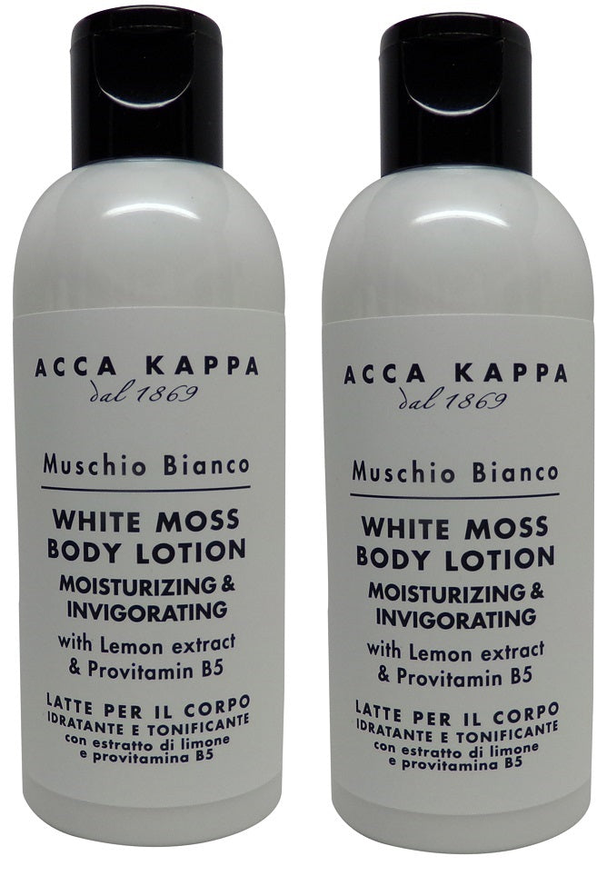 Acca Kappa White Moss Body Lotion 75 ml Travel Bottles - Set of 2