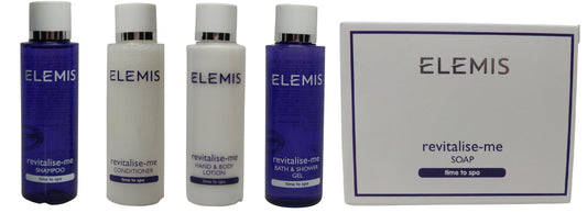 Elemis Revitalise Me Travel Set 1 Shampoo, 1 Conditioner, 1 Lotion, 1 Gel, & 1 Soap