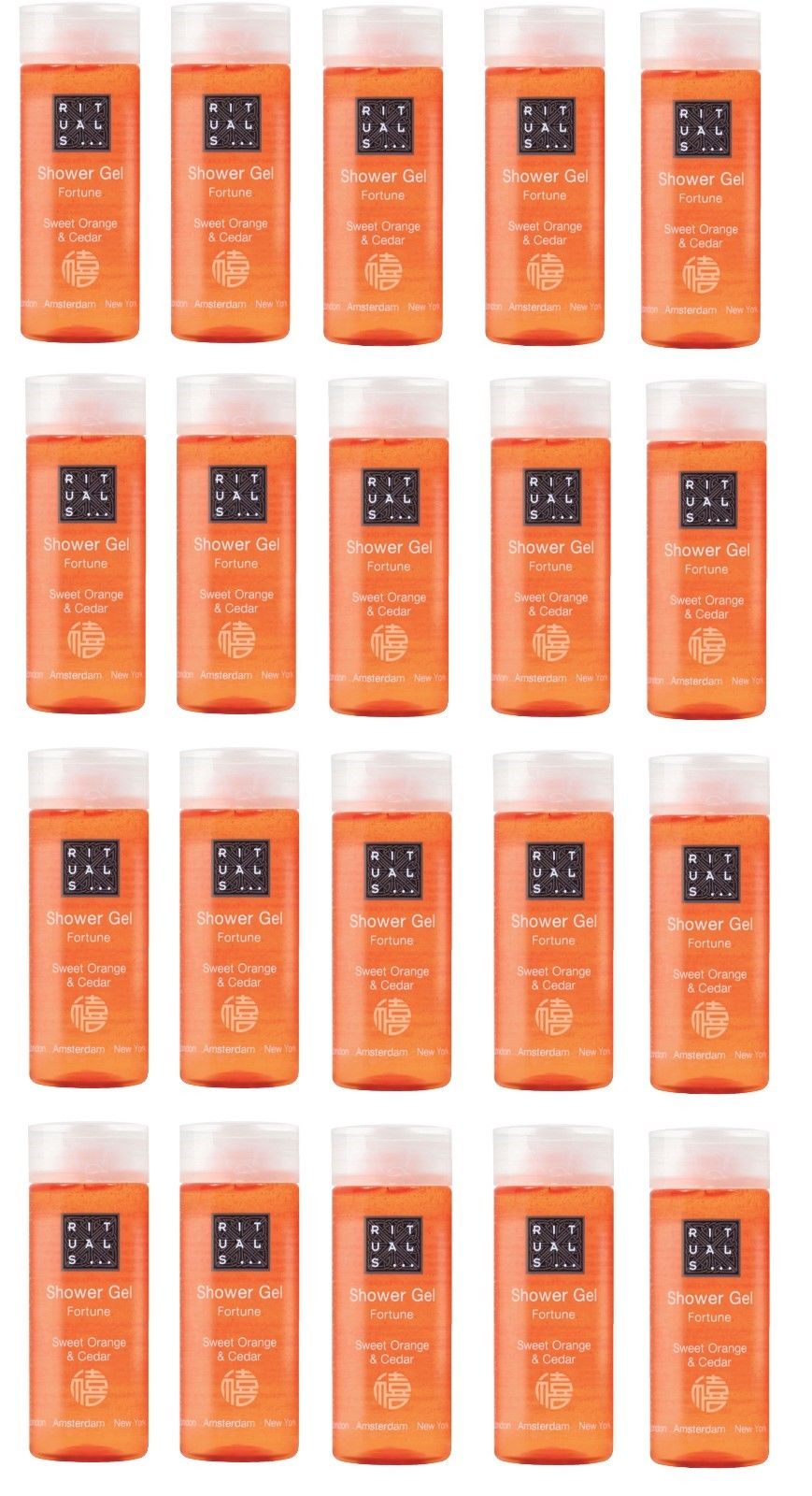 Rituals Radisson Fortune Sweet Orange Cedar Shower Gel. Lot of 20 Total of 17oz