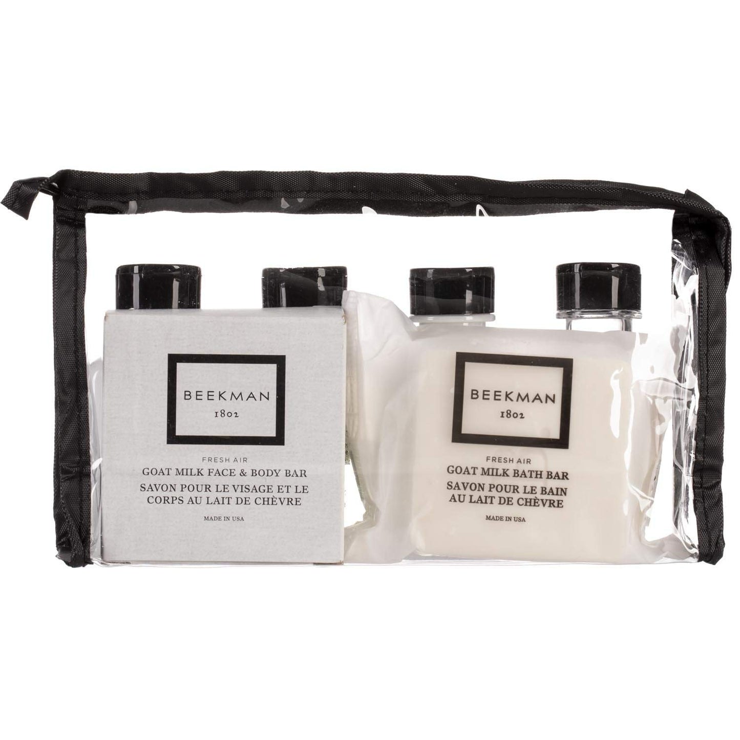 Beekman 1802 Fresh Air Goat Milk Amenity Kit - Shower Gel, Shampoo, Conditioner, Body Lotion, Face Soap And Body Soap