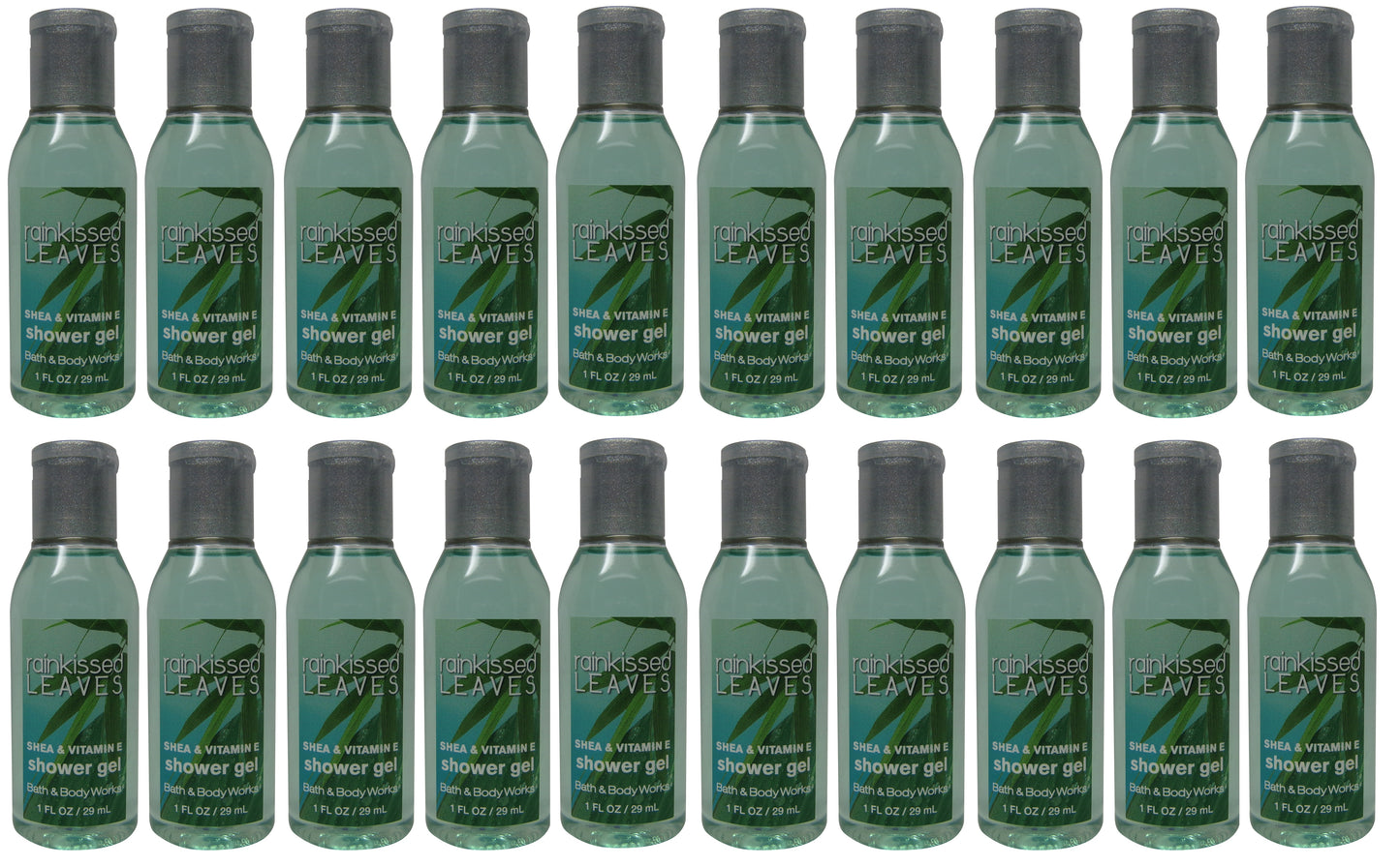 Bath and Body Works Rainkissed Leaves Shower Gel. Lot of 20 Bottles. 20oz Total