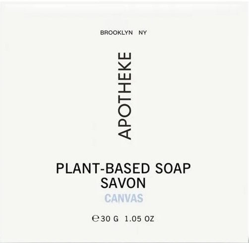 Apotheke Canvas Soap Lot of 6 each 1.05oz Soap Bars Total of 6.3oz