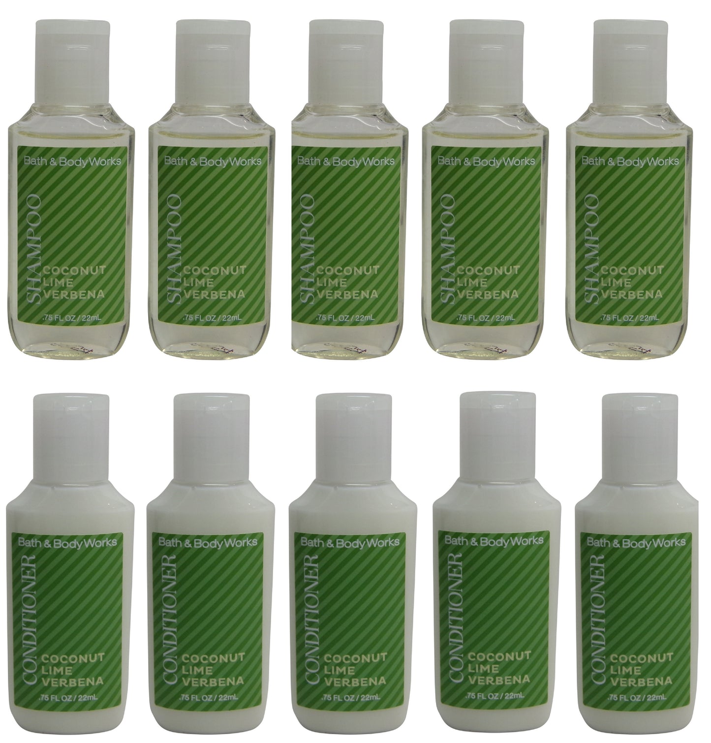 Bath and Body Works Coconut Lime Verbena Shampoo and Conditioner 5 of each