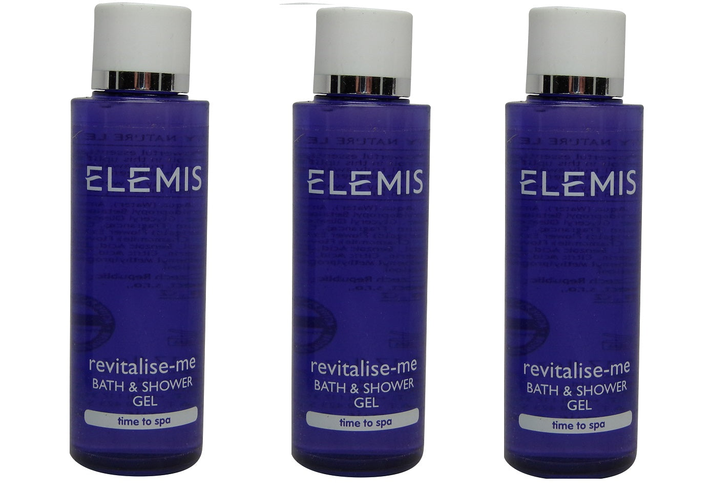 Elemis Revitalize Me Bath & Shower Gel lot of 3 Bottles each 1.7oz. Total of 5.1oz