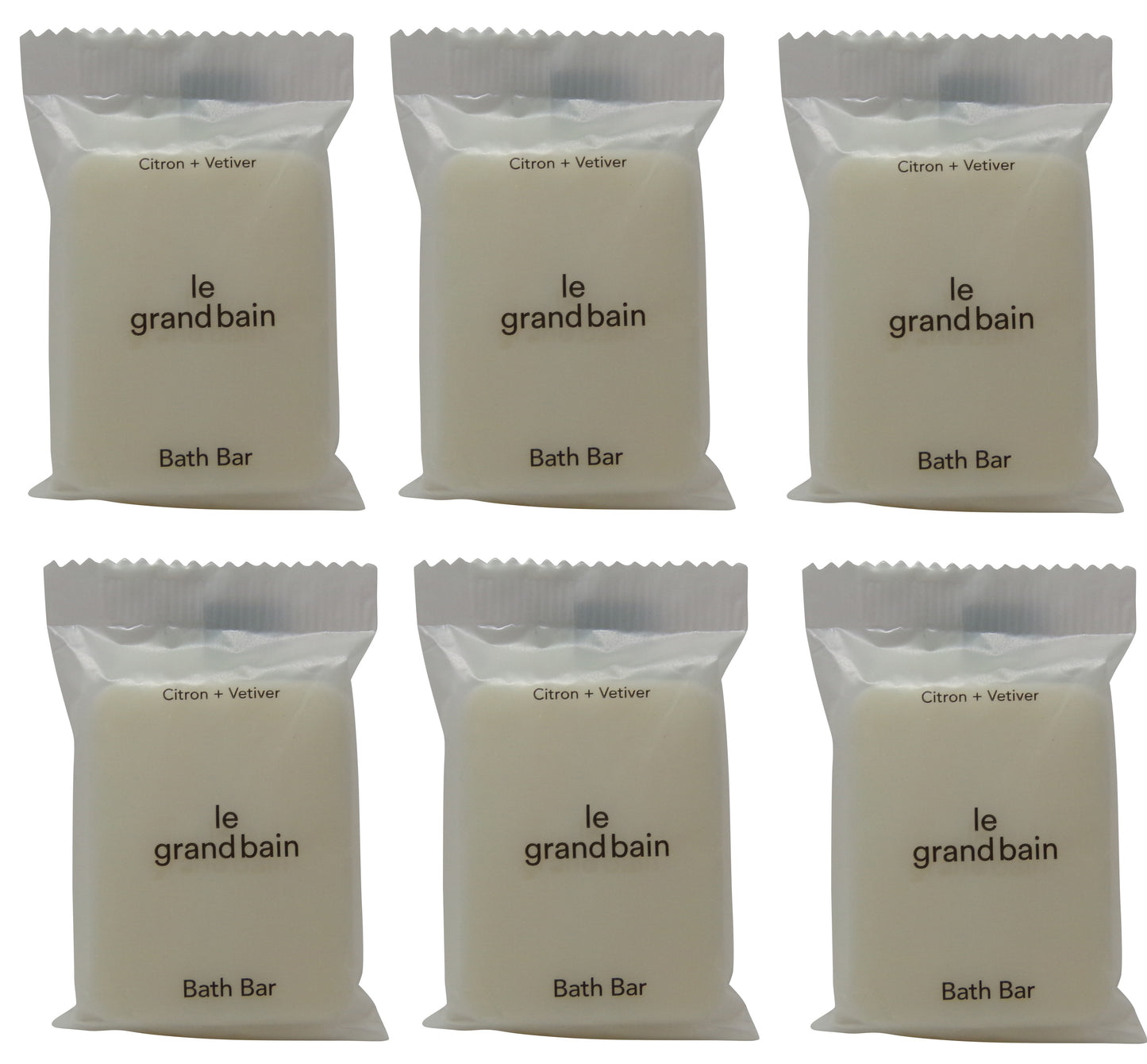 Le Grand Bain Citron & Veviter Soap lot of 6 each 1oz bars. Total of 6oz