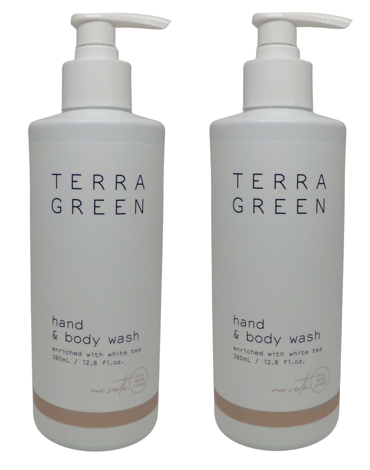 Terra Green Hand and Body Wash Enriched with White Tea (12.8oz) lot of 2 Bottles