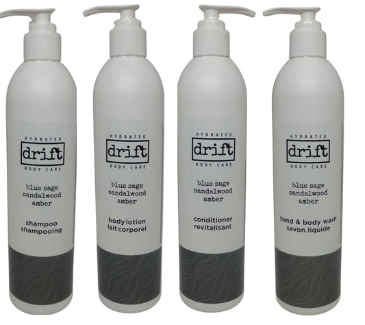 Drift Sandalwood & Amber Shampoo, Conditioner, Lotion, Body Wash 4 Piece Set