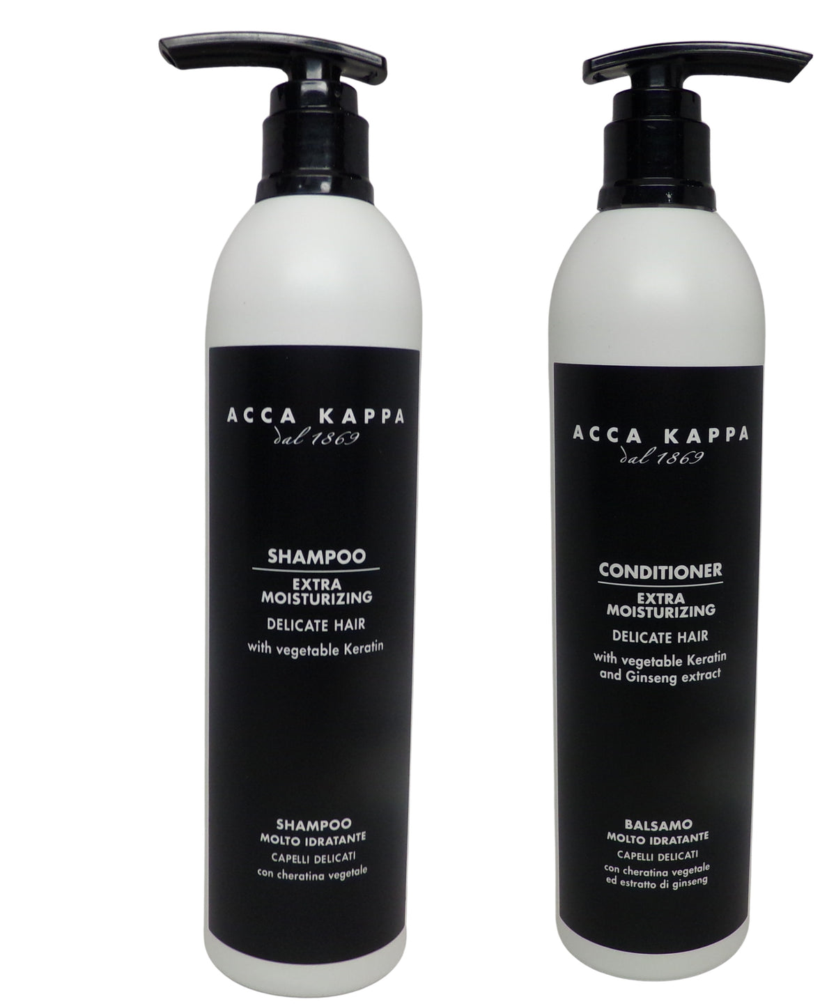 Acca Kappa White Moss Shampoo and Conditioner Set 4 Pack (10oz Each, Total 40oz)