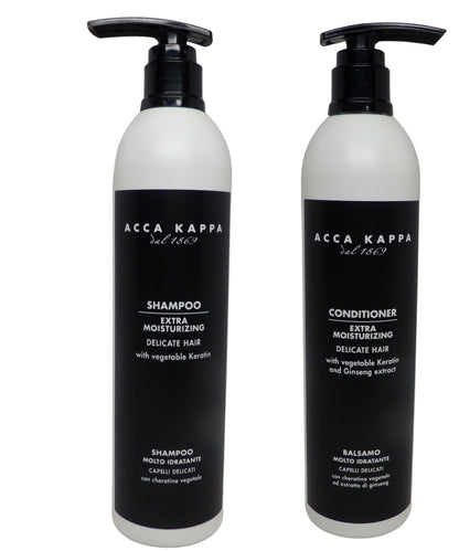 Acca Kappa White Moss Shampoo and Conditioner Set 4 Pack (10oz Each, Total 40oz)