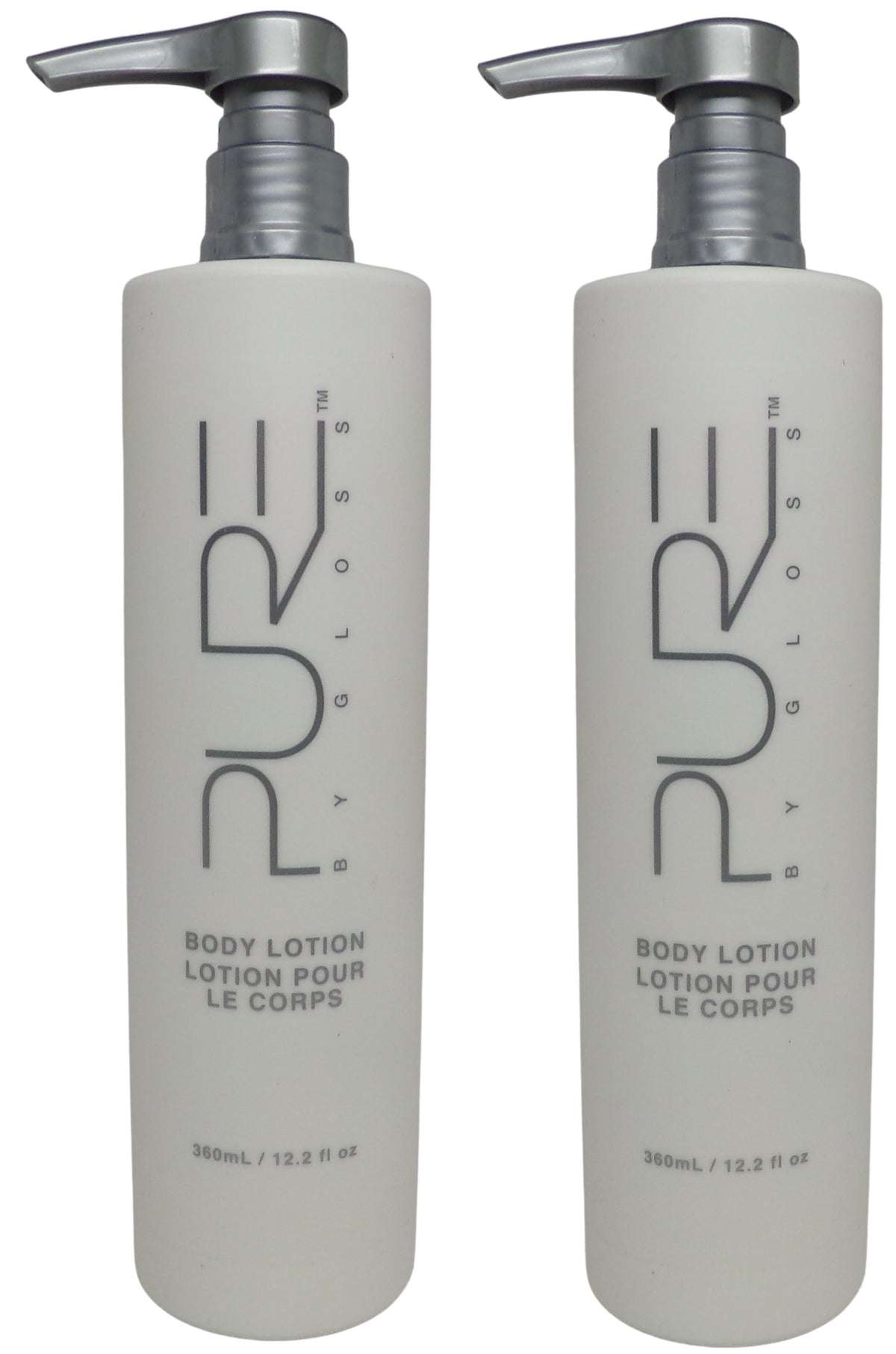 PURE by Gloss Body Lotion Lot of two 12.2oz Bottles