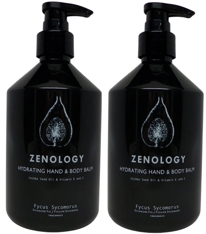 Zenology Fycus Sycomorus Hydrating Hand and Body Balm Lot of Two 16.9oz Bottles