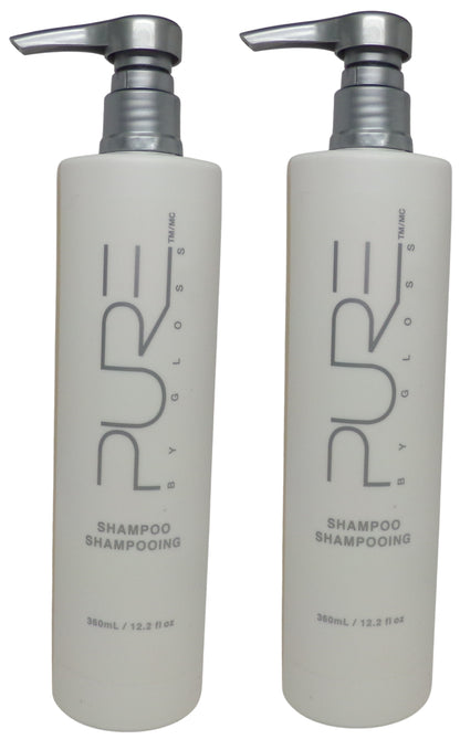 PURE by Gloss Shampoo Lo of two 12.2oz Bottles