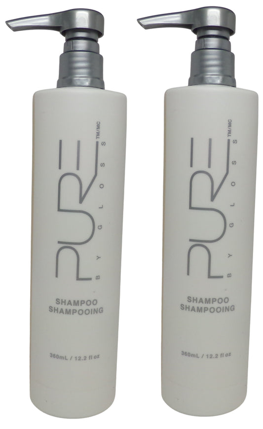 PURE by Gloss Shampoo Lo of two 12.2oz Bottles