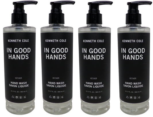 Kenneth Cole In Good Hands Vetiver Hand Wash Lot of 4 each 12.8oz Bottles