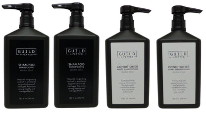 Gilchrist & Soames Warm Oak Shampoo and Conditioner Pump Bottles (12oz) 2 of each