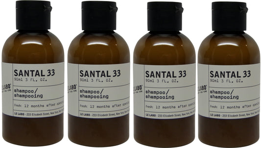 Le Labo Santal 33 Shampoo lot of 4 each 3oz bottles. Total of 12oz