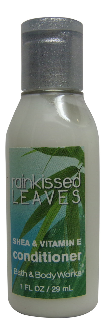 Bath Body Works Rainkissed Leaves Travel Set 1 Shampoo, 1 Conditioner, 1 Lotion, 1 Gel, and 1 Soap
