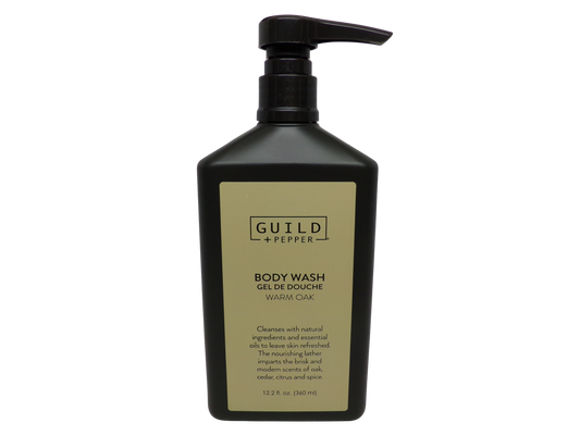 Gilchrist & Soames Guild and Pepper Warm Oak Body Wash Pump Bottle (12oz)