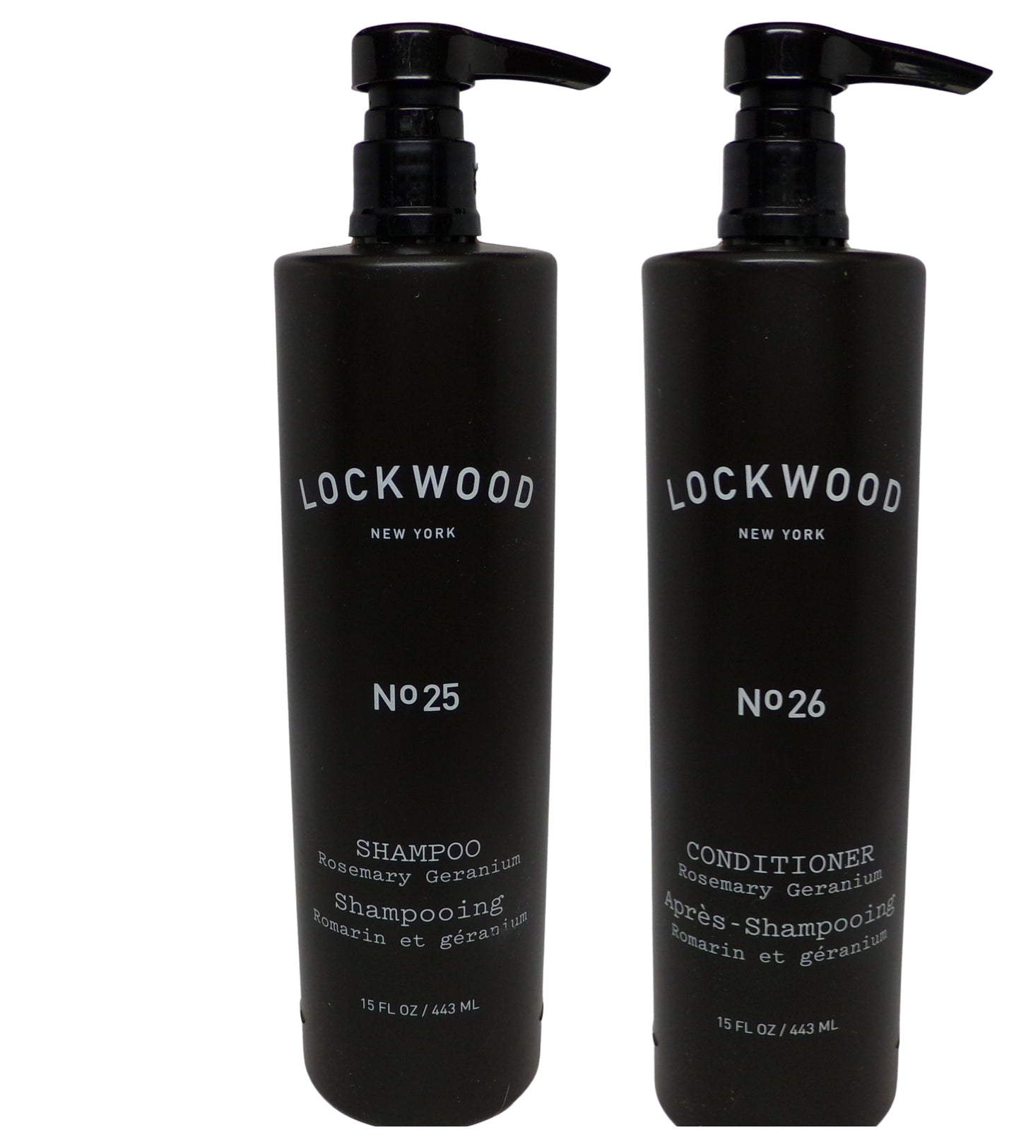 Lockwood New York No. 25 Shampoo and No. 26 Conditioner with Rosemary Geranium (15oz)