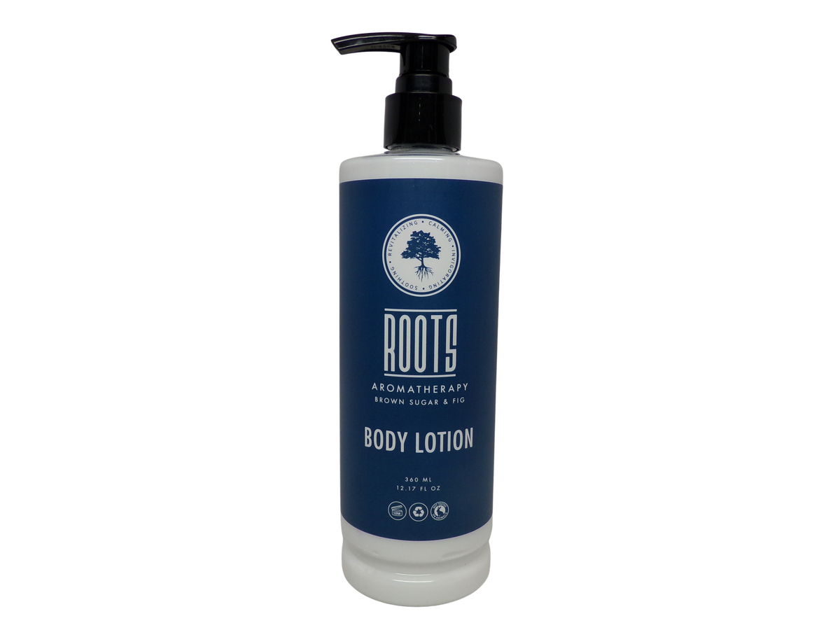 Roots Aromatherapy Brown Sugar & Fig Body Lotion Lot of two 12.17oz Bottles