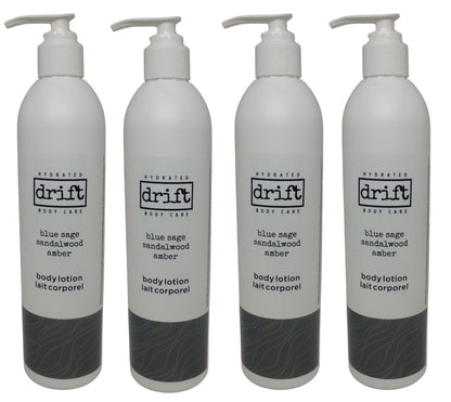 Drift Blue Sage Sandalwood & Amber Lotion (12oz) lot of 4. Total of 48oz