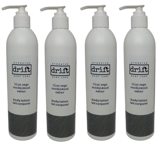 Drift Blue Sage Sandalwood & Amber Lotion (12oz) lot of 4. Total of 48oz