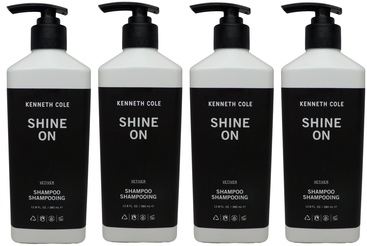 Kenneth Cole Shine On Vetiver Shampoo Lot of 4 each 12.8oz Bottles