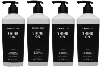 Kenneth Cole Shine On Vetiver Shampoo Lot of 4 each 12.8oz Bottles