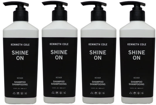 Kenneth Cole Shine On Vetiver Shampoo Lot of 4 each 12.8oz Bottles
