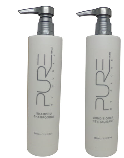 PURE by Gloss Shampoo and Conditioner Set of Two each 12.2oz Bottles