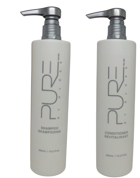 PURE by Gloss Shampoo and Conditioner Set of Two each 12.2oz Bottles
